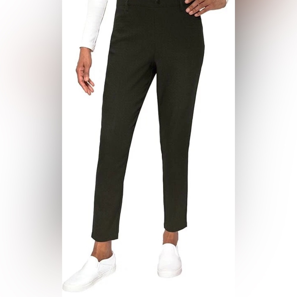 Mario Serrani Women’s Textured Pull-On Pants — Olive Green
